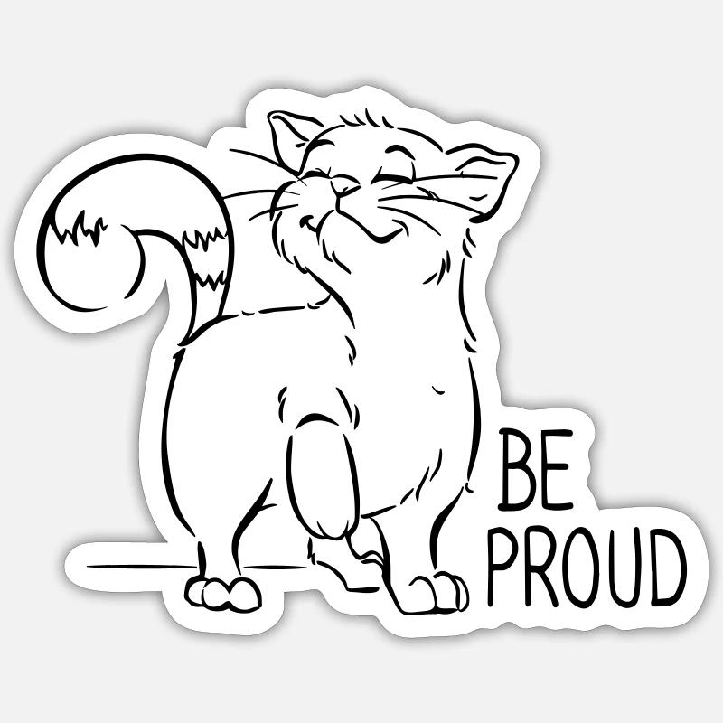 Cat Lower Austria Pride BE PROUD Sticker size S (10 x 10 cm)