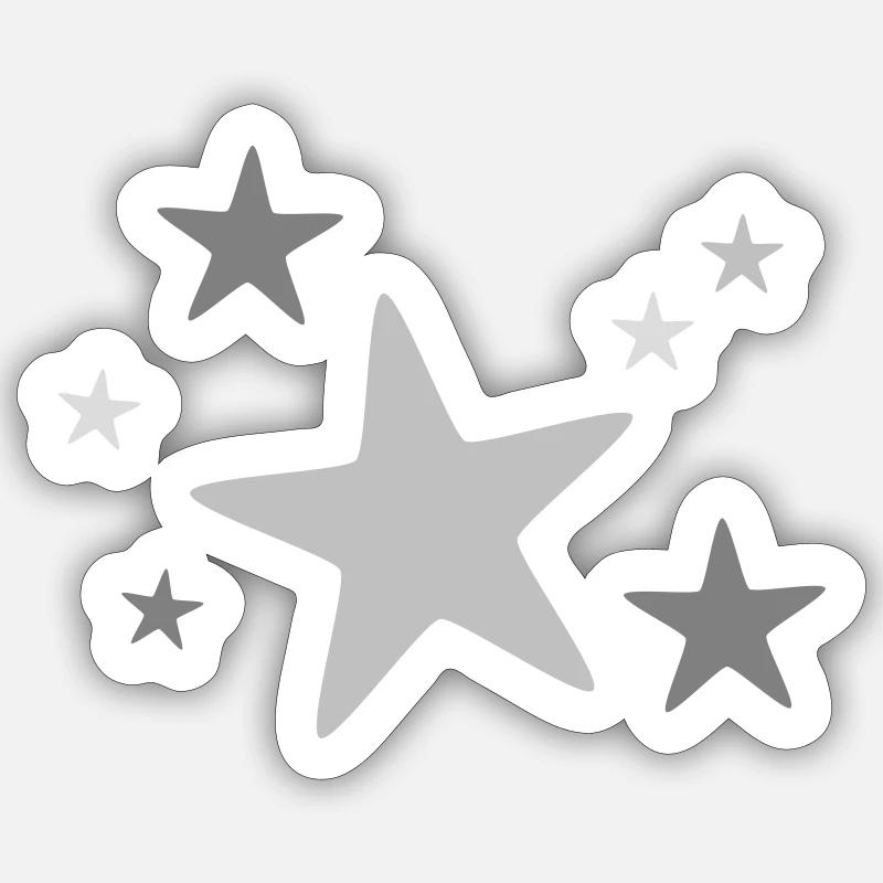 Star group multicolored Sticker size S (10 x 10 cm)