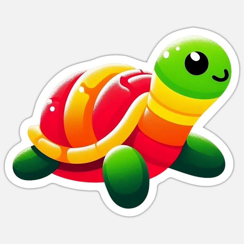 Turtle - Sticker size S (10 x 10 cm) - white matte