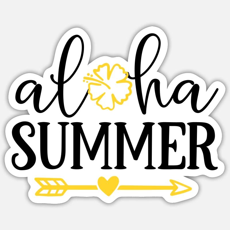 aloha summer Sticker size S (10 x 10 cm)