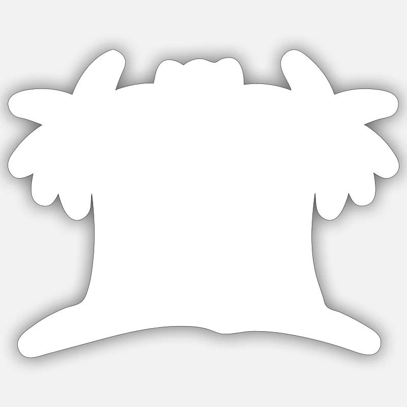 Palmen Party Team - Sticker Größe S (10 x 10 cm) - Mattweiß