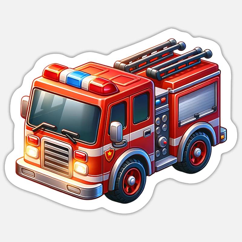 Fire brigade - Sticker size S (10 x 10 cm) - white matte
