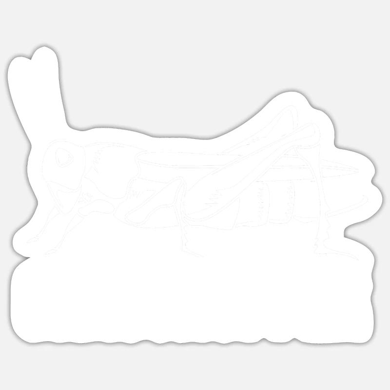 Grasshopper grasshopper - Sticker size S (10 x 10 cm) - white matte