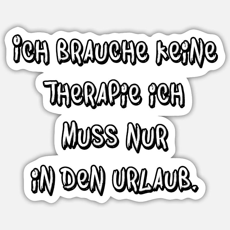 In den Urlaub - Sticker Größe S (10 x 10 cm) - Mattweiß