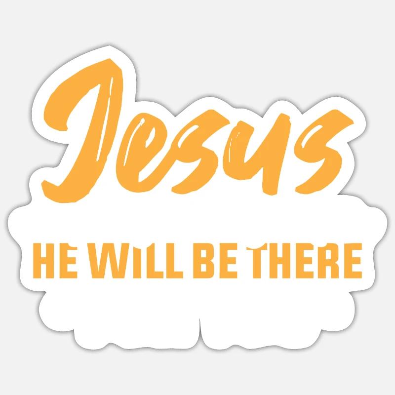 Jésus saint - Sticker taille S (10 x 10 cm) - blanc mat