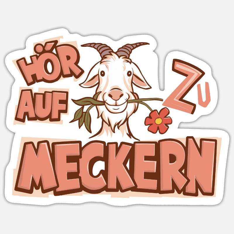 Hör auf zu meckern für eine Frau oder Mädchen - Sticker Größe S (10 x 10 cm) - Mattweiß