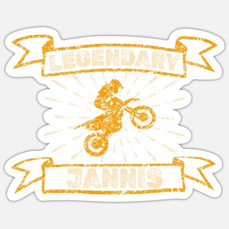 Jannis - Sticker taille S (10 x 10 cm) - blanc mat