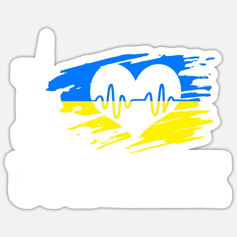 Ukraine - Sticker Größe S (10 x 10 cm) - Mattweiß