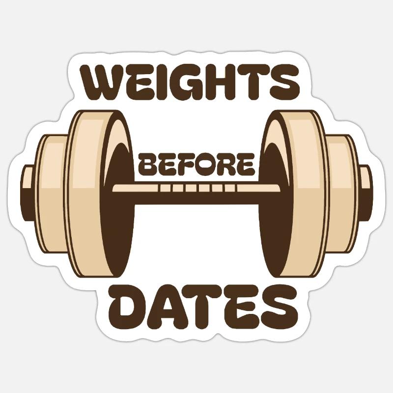 Poids avant dates Sticker taille S (10 x 10 cm)