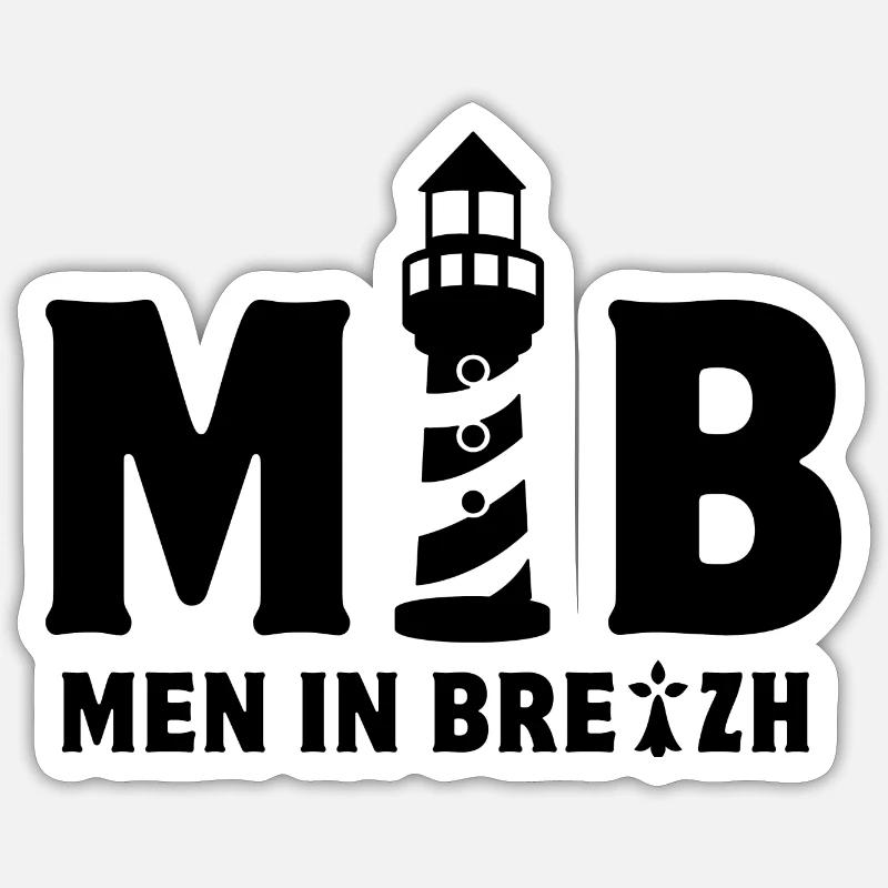 bretagne, breton, celte - Sticker taille S (10 x 10 cm) - blanc mat