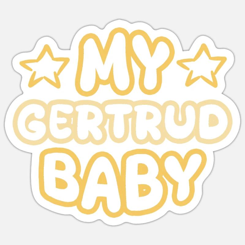 Gertrud - Sticker Größe S (10 x 10 cm) - Mattweiß