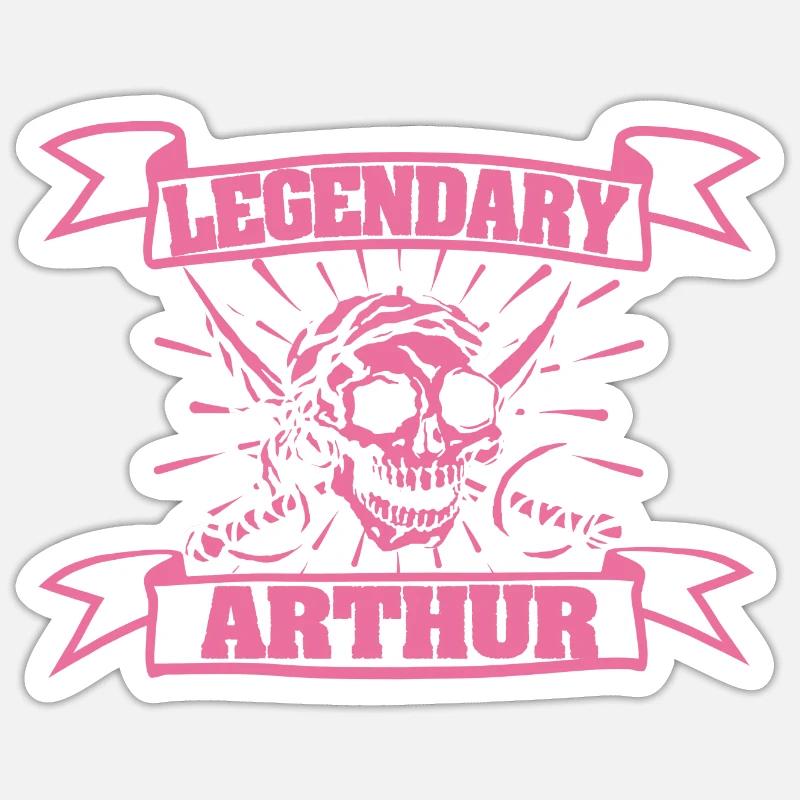 Fasching Arthur - Sticker Größe S (10 x 10 cm) - Mattweiß