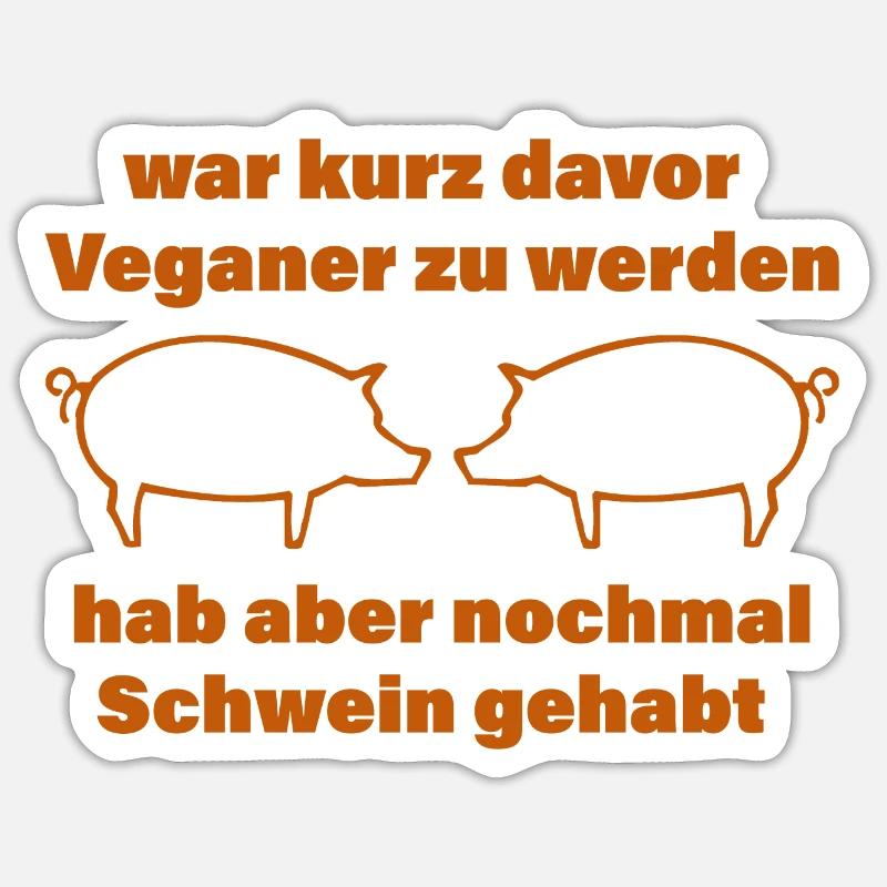 PIG - Sticker size S (10 x 10 cm) - white matte