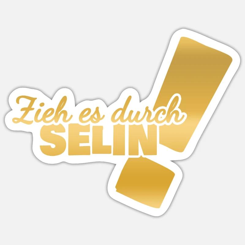 First name Selin - Sticker size S (10 x 10 cm) - white matte