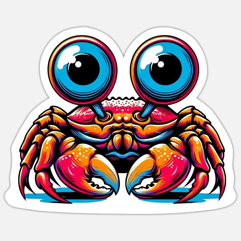 Crab - Sticker size S (10 x 10 cm) - white matte