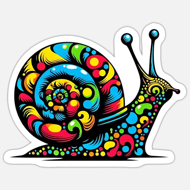 Snail - Sticker size S (10 x 10 cm) - white matte
