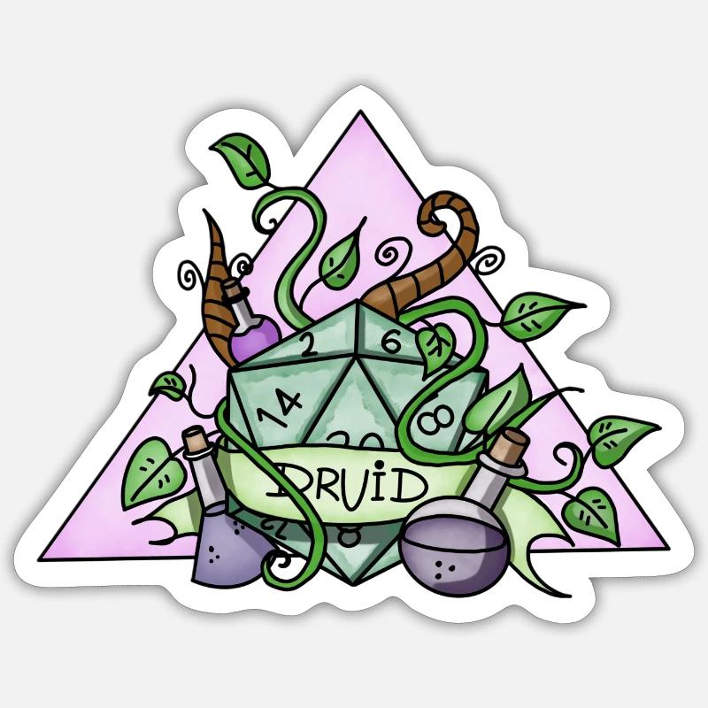Druid | RPG | Magical | Nerdy Stuff | Handmade | Sticker size S (10 x 10 cm)