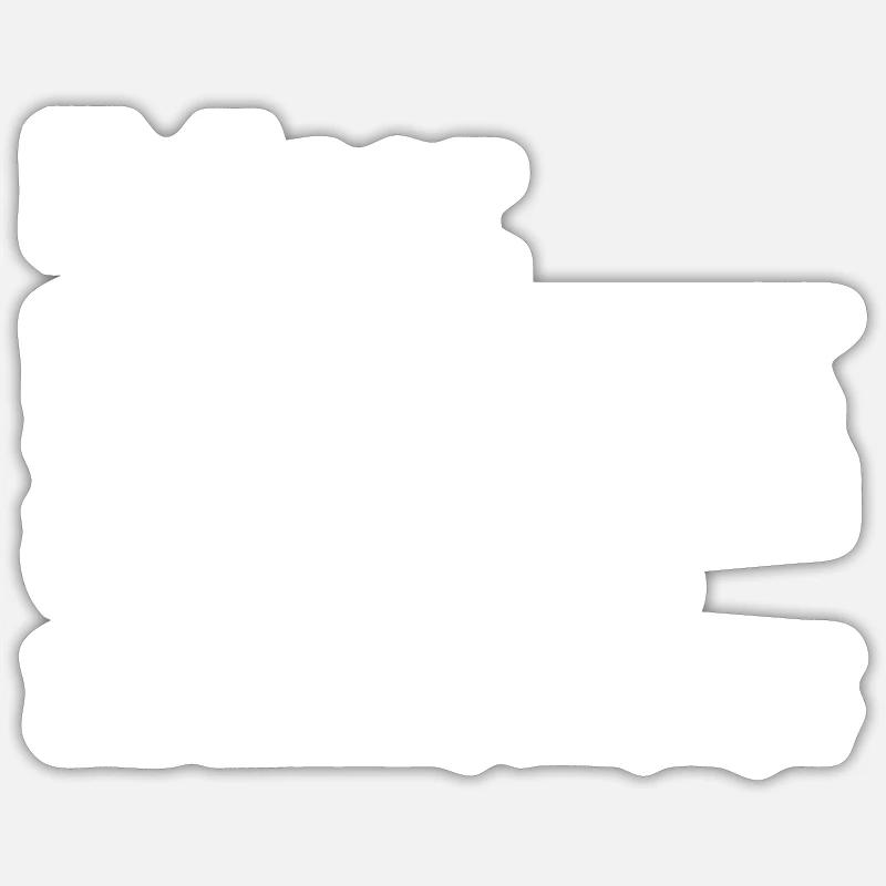 Fraise - Sticker taille S (10 x 10 cm) - blanc mat