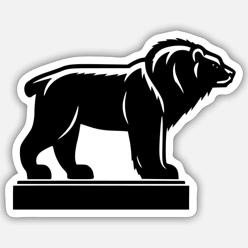 Bär - Sticker Größe S (10 x 10 cm) - Mattweiß