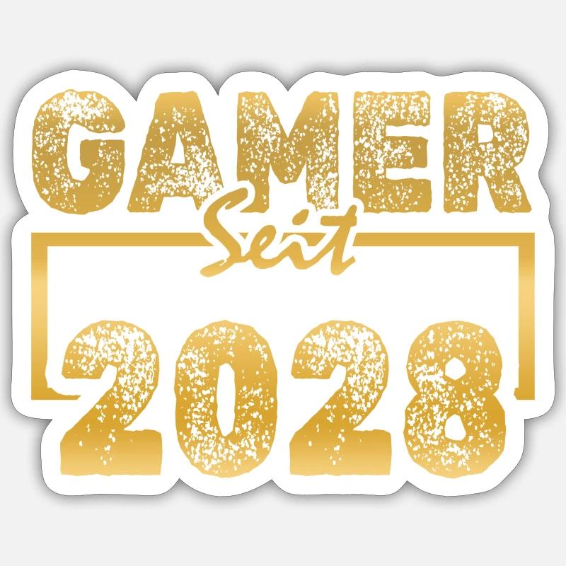 PC 2028 - Sticker Größe S (10 x 10 cm) - Mattweiß