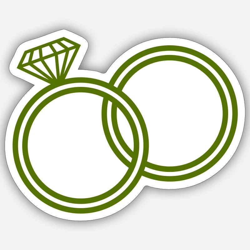eheringe - Sticker Größe S (10 x 10 cm) - Mattweiß