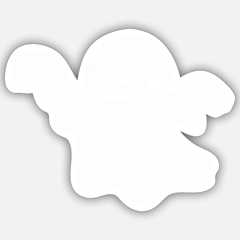 ghost - Sticker Größe S (10 x 10 cm) - Mattweiß