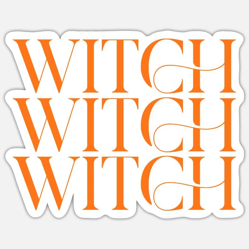 witch witch witch - Sticker size S (10 x 10 cm) - white matte