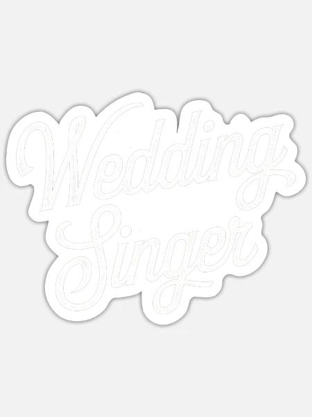 Hochzeit Sänger - Sticker Größe S (10 x 10 cm) - Mattweiß