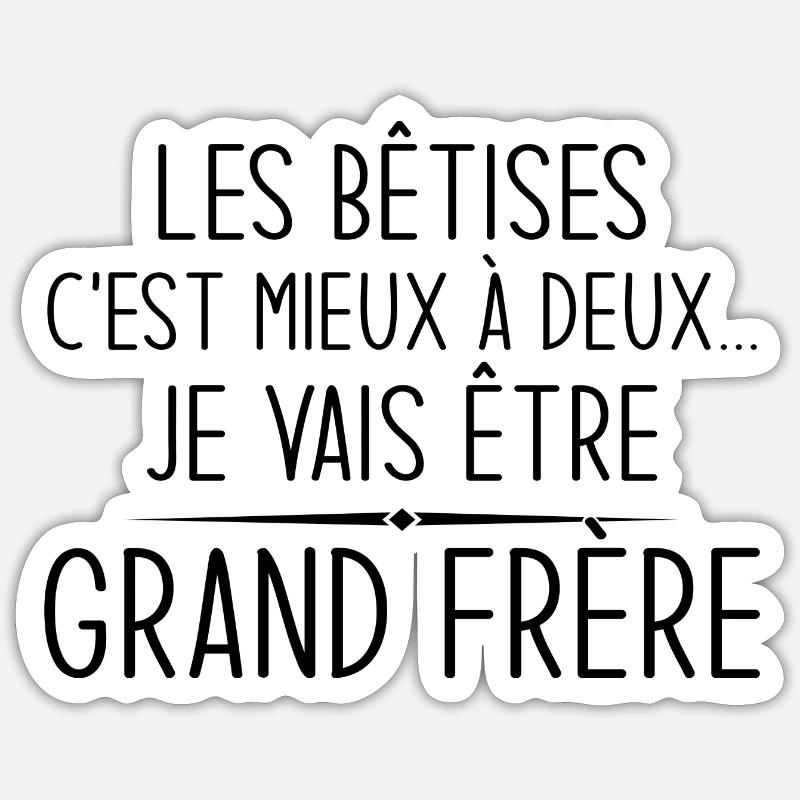 Ich werde ein großer Bruder sein Sticker Größe S (10 x 10 cm)