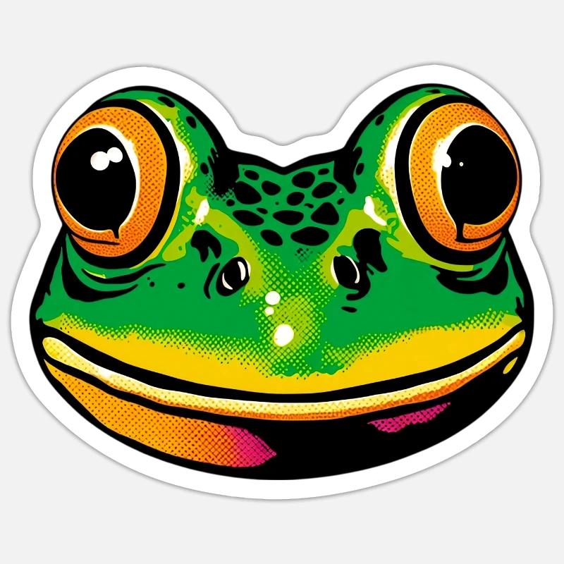 Frosch Sticker Größe S (10 x 10 cm)