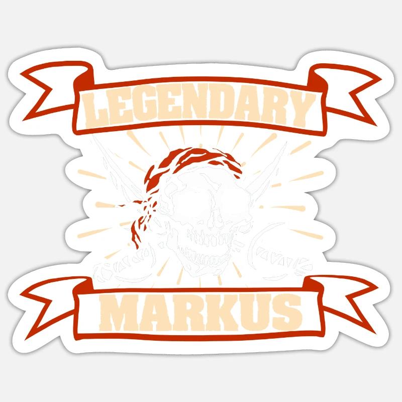First name Markus - Sticker size S (10 x 10 cm) - white matte