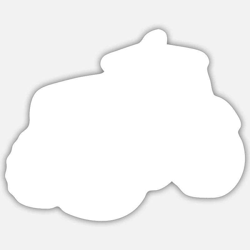 Tractor Farmer Icon - Sticker size S (10 x 10 cm) - white matte