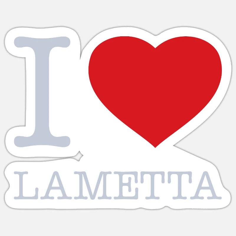 I LOVE TINSEL - Sticker size S (10 x 10 cm) - white matte