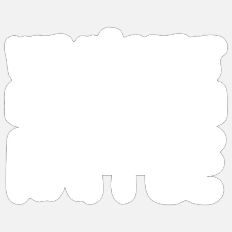 Kaffee - Sticker Größe S (10 x 10 cm) - Mattweiß