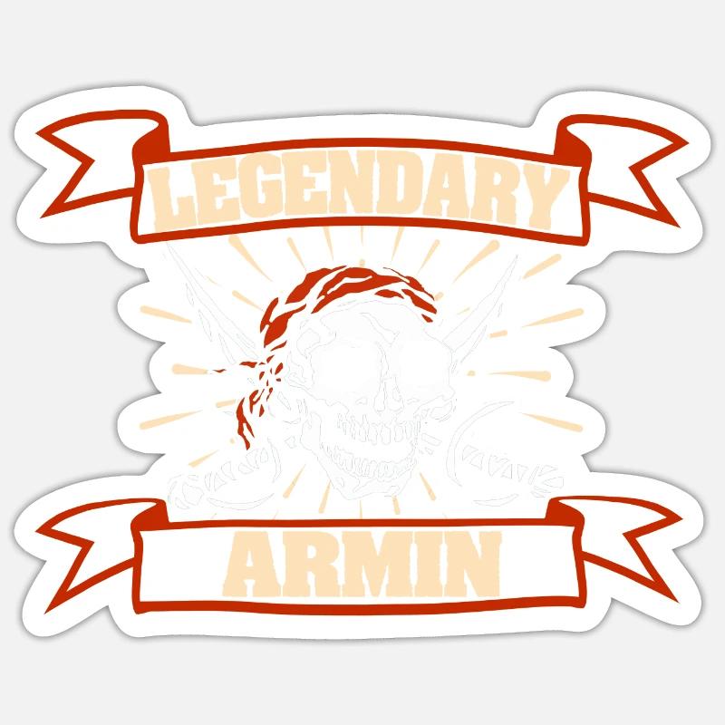 Armin comme carnaval - Sticker taille S (10 x 10 cm) - blanc mat