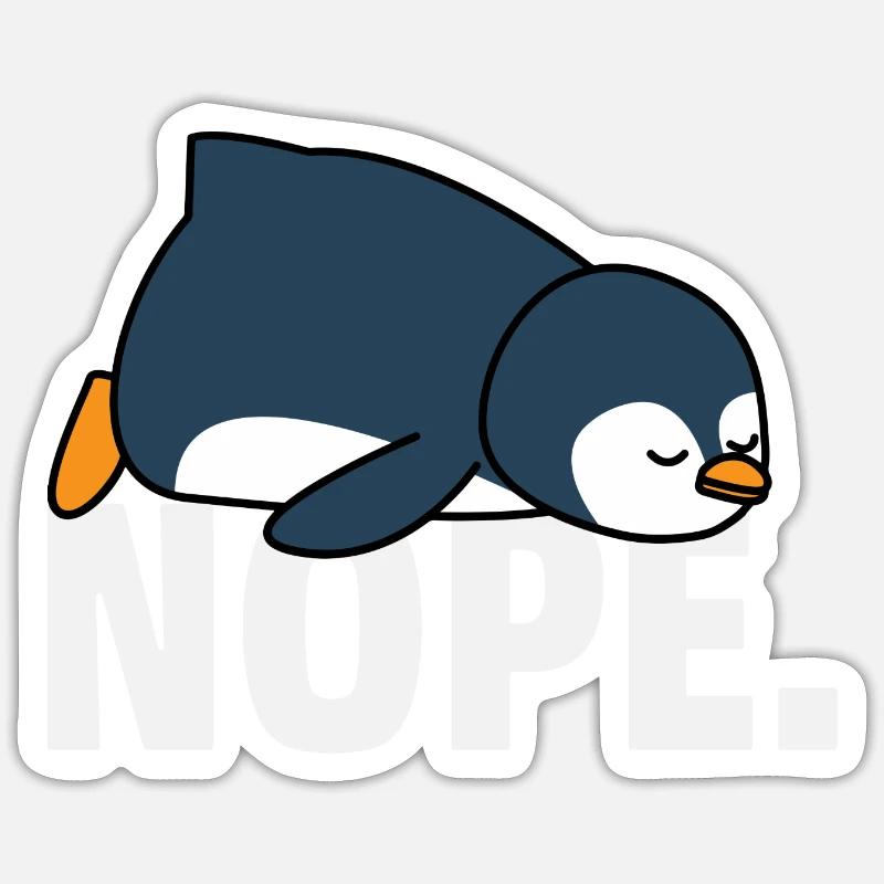Penguin - Sticker size S (10 x 10 cm) - white matte