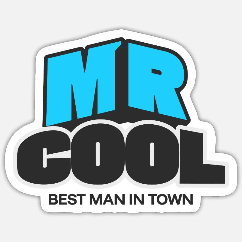 Mr. Cool Sticker size S (10 x 10 cm)