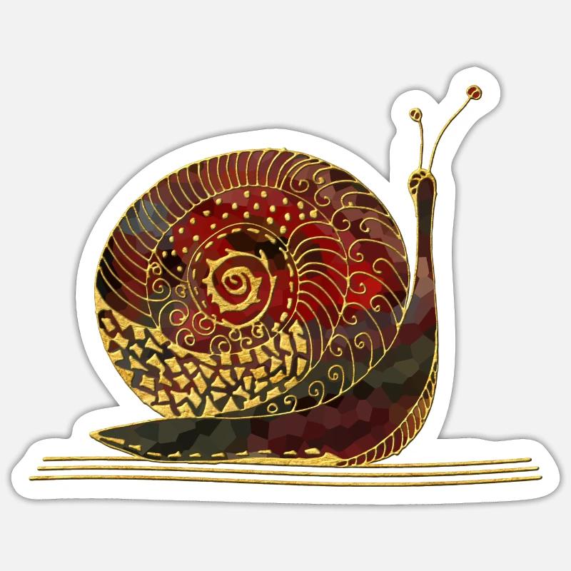 Escargot - Sticker taille S (10 x 10 cm) - blanc mat