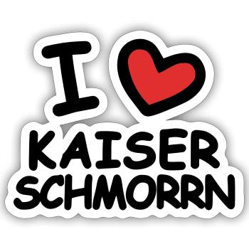I Love Kaiserschmorrn - Sticker size S (10 x 10 cm) - white matte - Front