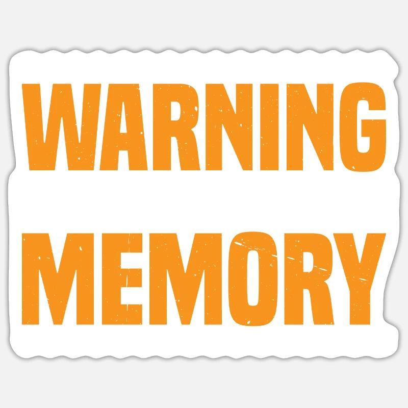 Warning Insufficient Memory 7 - Sticker Größe S (10 x 10 cm) - Mattweiß