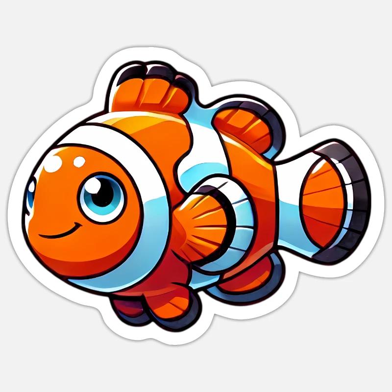 Clownfisch Sticker Größe S (10 x 10 cm)