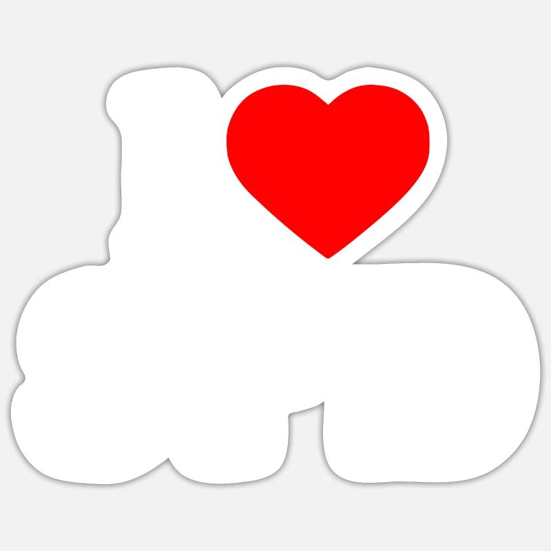 J’adore le spd - Sticker taille S (10 x 10 cm) - blanc mat
