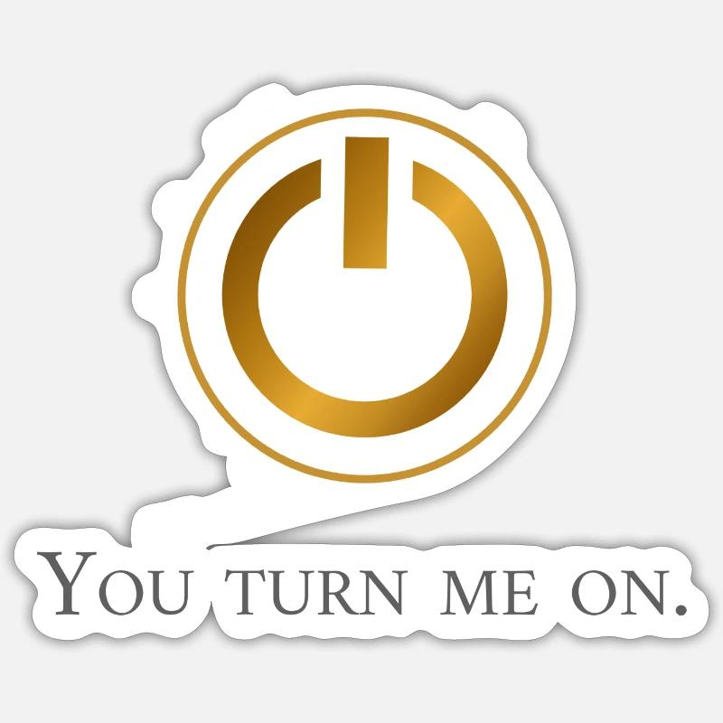 Tu m’excites - Sticker taille S (10 x 10 cm) - blanc mat