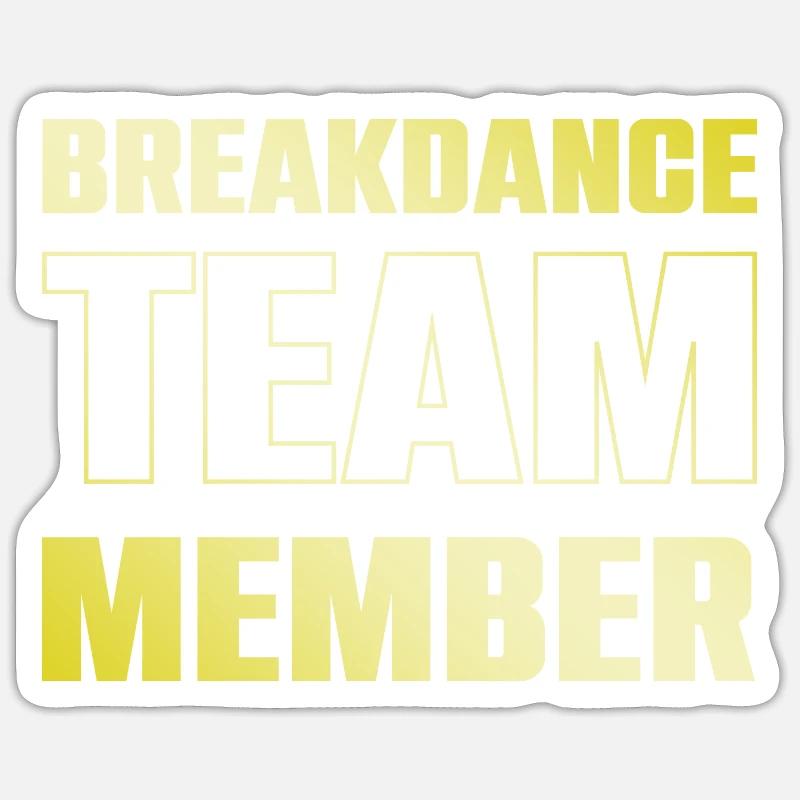 Équipe de breakdance - Sticker taille S (10 x 10 cm) - blanc mat
