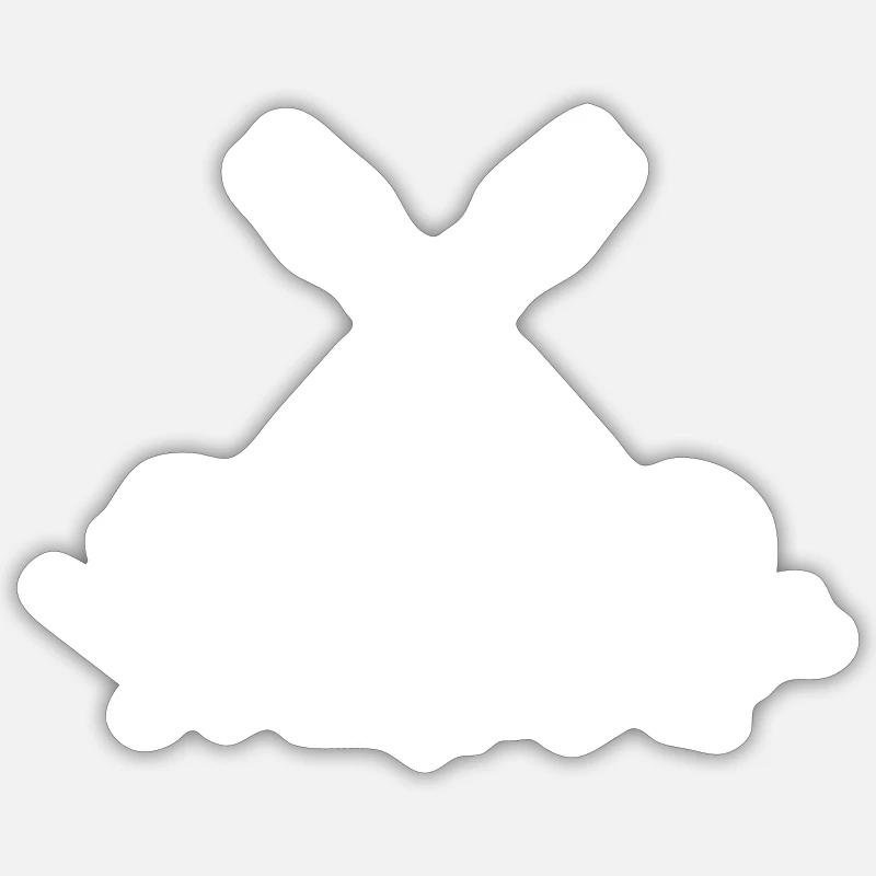 Frites Currywurst Fourchettes à frites Logo Sticker taille S (10 x 10 cm)