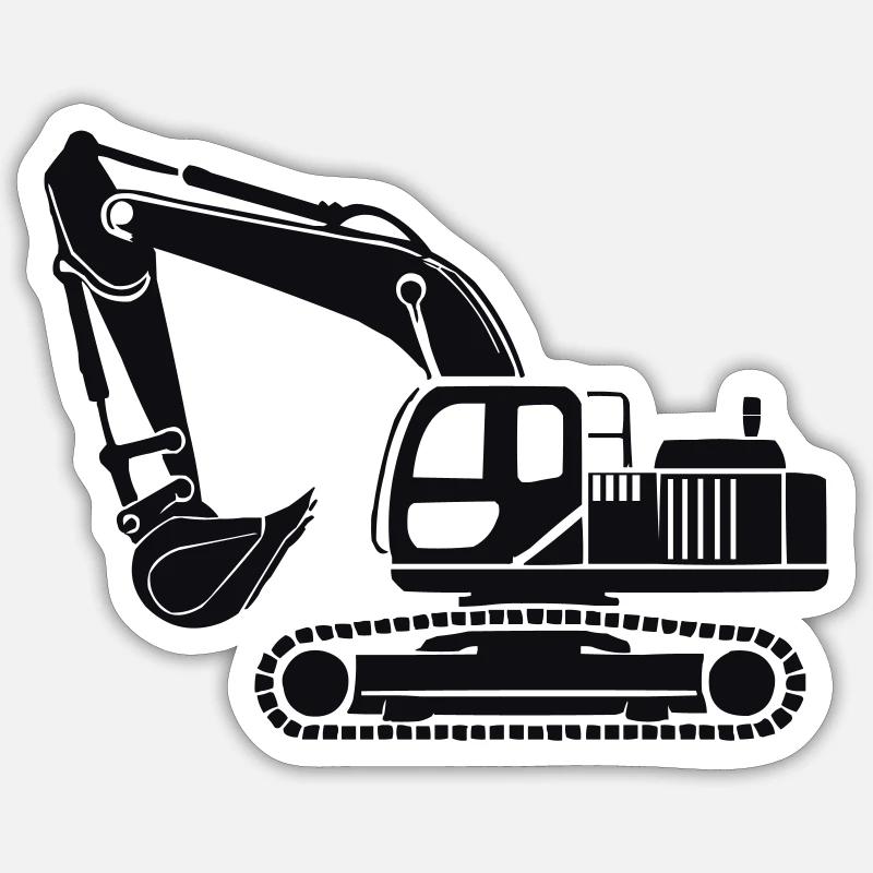 excavator Sticker size S (10 x 10 cm)