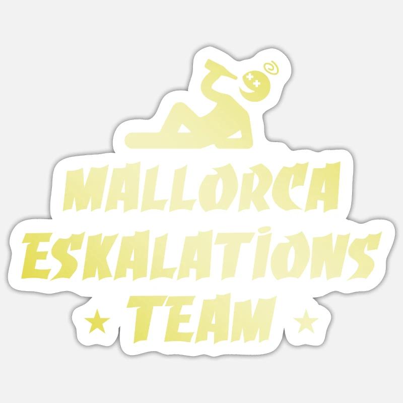 Majorque Escalade - Sticker taille S (10 x 10 cm) - blanc mat