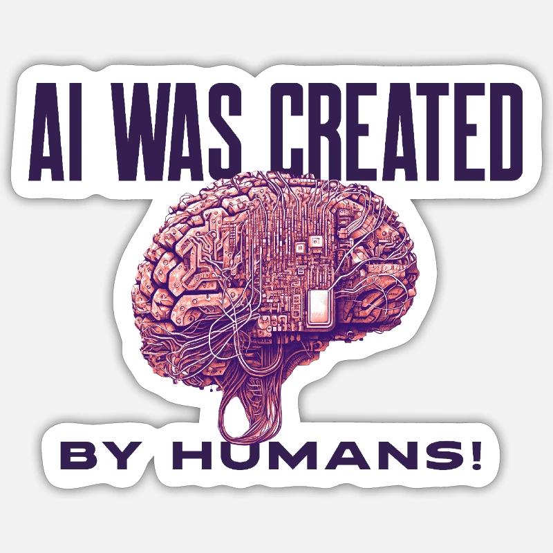 ai created tshirt for ai and backend engineer Sticker size S (10 x 10 cm)