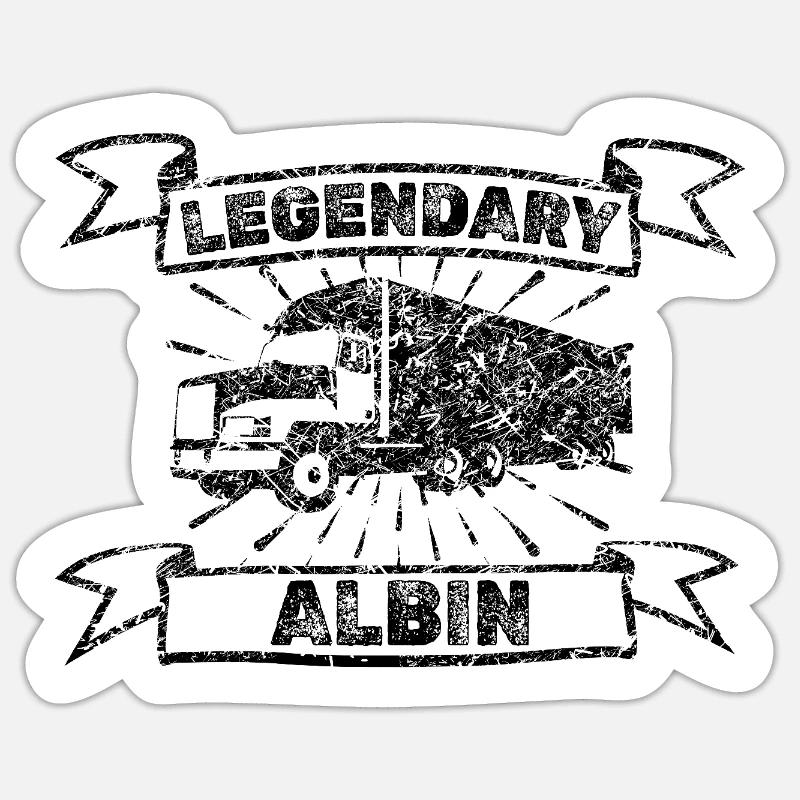 Albin - Sticker size S (10 x 10 cm) - white matte