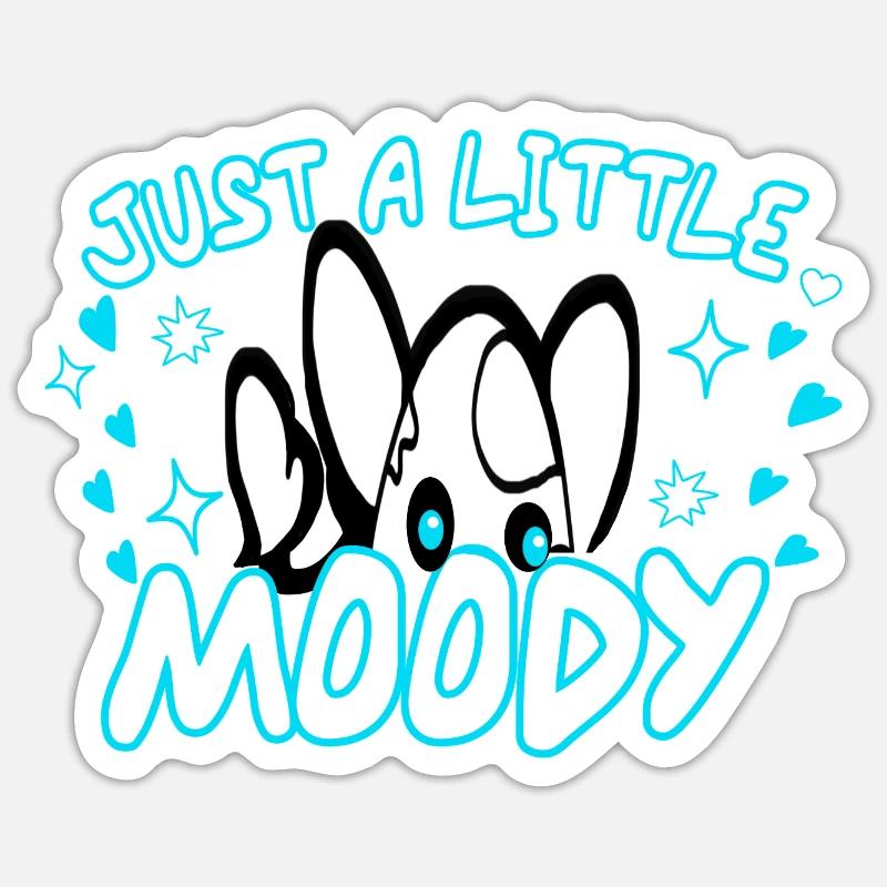 Ein bisschen launisch - Sticker Größe S (10 x 10 cm) - Mattweiß